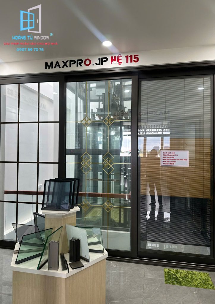 Cửa đi lùa 3 cánh Maxpro hệ 115