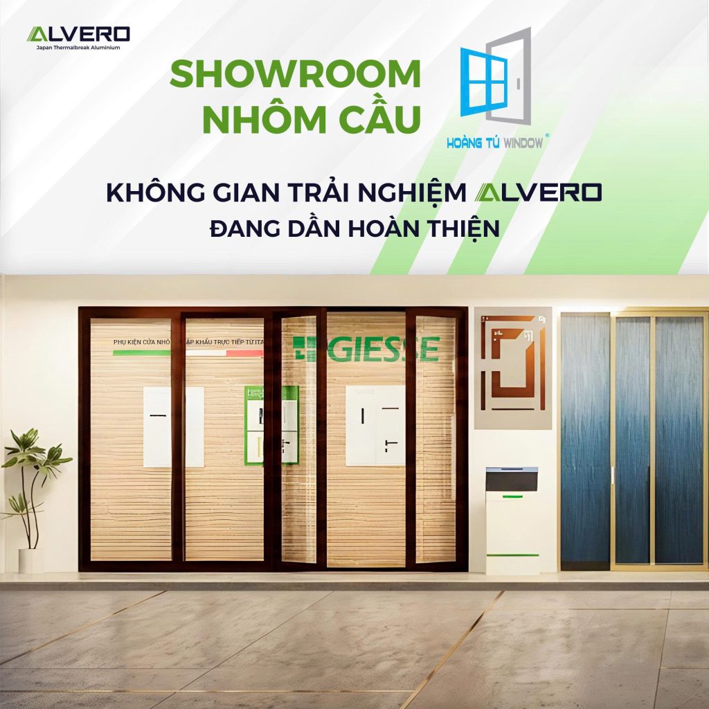 SHOWROOM NHÔM CẦU CÁCH NHIỆT ALVERO ĐẦU TIÊN TẠI MIỀN TÂY ĐANG DẦN HOÀN THIỆN TẠI CÔNG TY NHÔM KÍNH HOÀNG TÚ